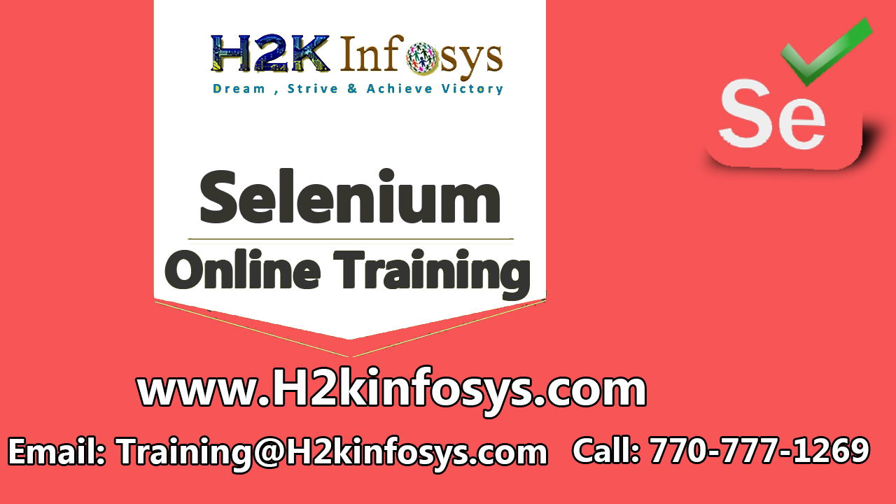 Selenium Online Training With Live Project