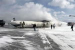 Delta aircraft Toronto Airport news, Delta aircraft Toronto Airport accident, delta aircraft flips upside down on landing at toronto airport, Minor