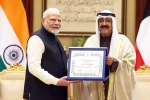 Narendra Modi, Narendra Modi breaking news, narendra modi gets kuwait s highest honour, Un honour