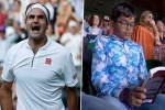 Roger Federer Vs Rafael Nadal Semi-Final, Roger Federer Vs Rafael Nadal Semi-Final, roger federer vs rafael nadal semi final indian origin boy seen engrossed in his book during wimbledon 2019 clash of tennis, Rafael nadal