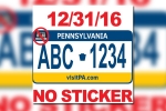 Pennsylvania Department of Transportation, vehicle registration, elimination of vehicle registration stickers, Vehicle registration