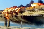 Vladimir Putin, Crimea bridge damage, huge explosion on crimea bridge that connects russia, Fire accident