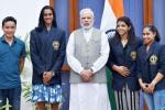 Narendra Modi, Sakshi Malik, modi hosts national sports awardees invites ideas to improve sports, Rio 2016